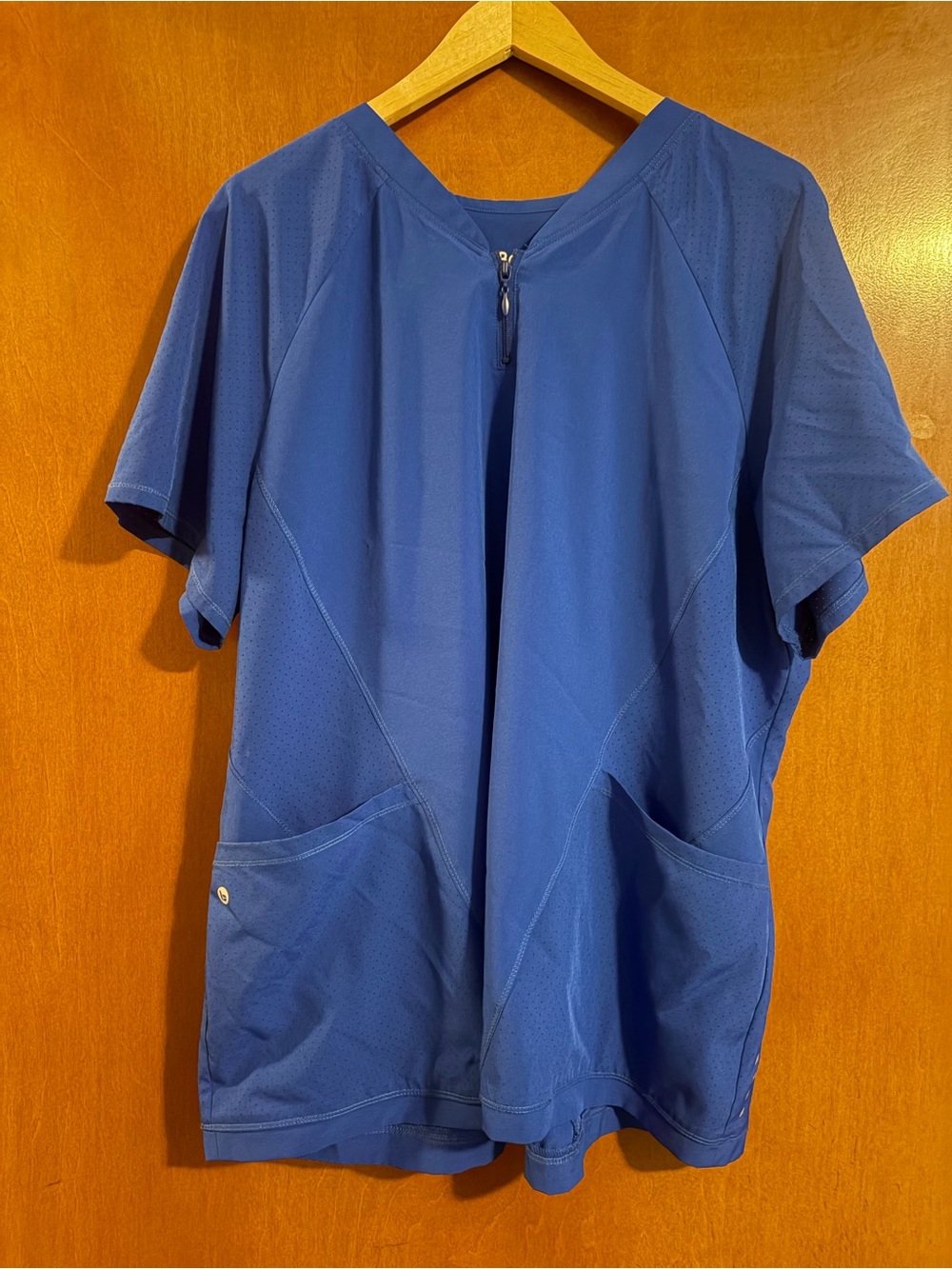 Barco Uniforms Royal Blue Scrub Top with Front Zipper